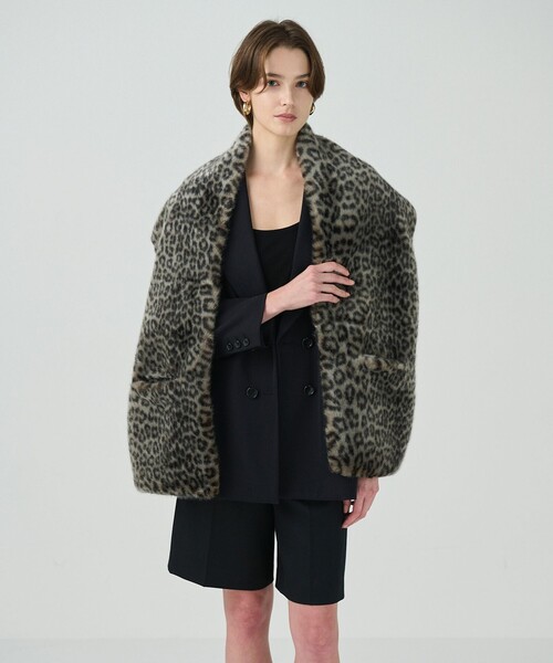 GRACE CONTINENTAL(グレースコンチネンタル)の「a point etc ファーストール(ストール/ショール・レディース・ブルー/グレー・FREE)」の7枚目の写真