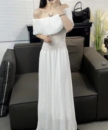 CREARE -LINO-（クレアーレリノ）の「＜レディース商品＞楊柳オフショルダーワンピース/オフショルワンピ（ワンピース）」