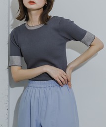 HEYUMM | シアーデザインコンパクトセーター(5分)(ニット/セーター)