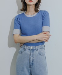 HEYUMM | シアーデザインコンパクトセーター(5分)(ニット/セーター)