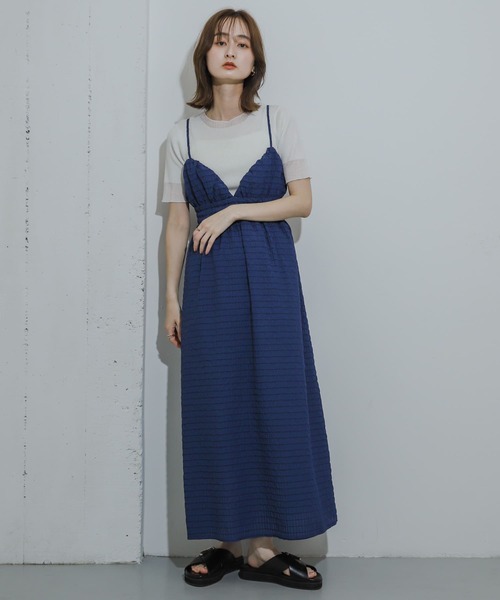 HEYUMM（ヘユム）の「シアーデザインコンパクトセーター(5分)（ニット/セーター・レディース・ブラック/グレー/オフホワイト/ライトブルー・ONE）」の8枚目の写真