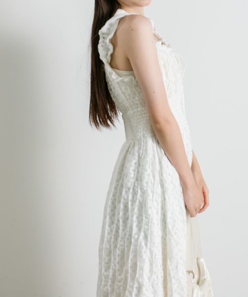 OLIVE des OLIVE（オリーブデオリーブ）の「【S/Mサイズ展開】シャーリングワンピース（ワンピース・レディース・ブラウン/ベージュ/オフホワイト/ブラック/ホワイト・SMALL/MEDIUM）」の10枚目の写真