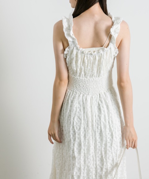 OLIVE des OLIVE（オリーブデオリーブ）の「【S/Mサイズ展開】シャーリングワンピース（ワンピース・レディース・ブラウン/ベージュ/オフホワイト/ブラック/ホワイト・SMALL/MEDIUM）」の11枚目の写真