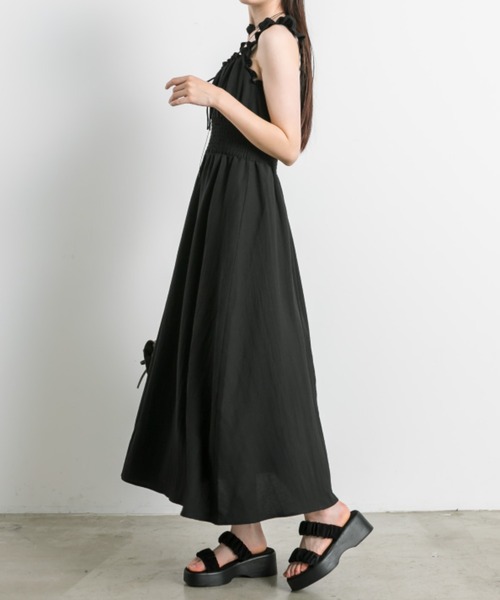 OLIVE des OLIVE（オリーブデオリーブ）の「【S/Mサイズ展開】シャーリングワンピース（ワンピース・レディース・ブラウン/ベージュ/オフホワイト/ブラック/ホワイト・SMALL/MEDIUM）」の21枚目の写真