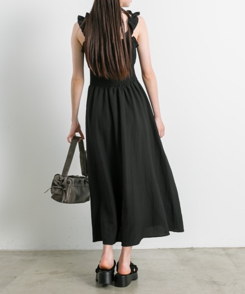 OLIVE des OLIVE（オリーブデオリーブ）の「【S/Mサイズ展開】シャーリングワンピース（ワンピース・レディース・ブラウン/ベージュ/オフホワイト/ブラック/ホワイト・SMALL/MEDIUM）」の22枚目の写真