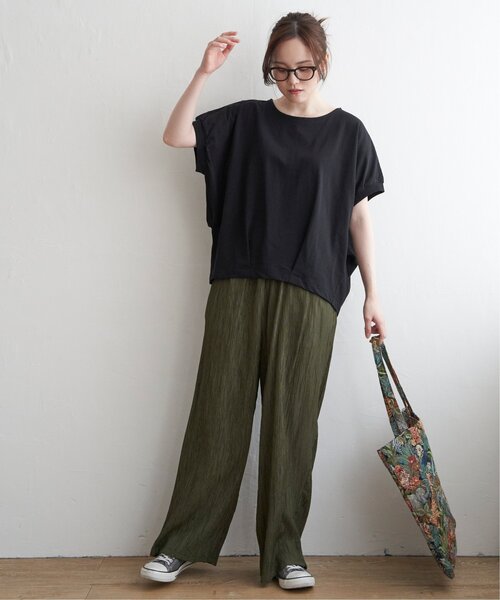 LBC(エルビーシー)の「冷感ドルマンタックプルオーバー(Tシャツ/カットソー・レディース・イエロー/グリーン/その他1/ブラック/ベージュ・M/L)」の12枚目の写真