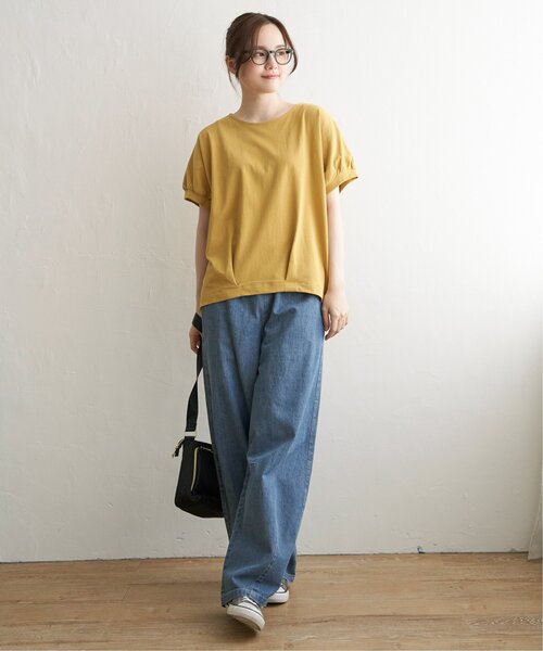 LBC(エルビーシー)の「冷感ドルマンタックプルオーバー(Tシャツ/カットソー・レディース・イエロー/グリーン/その他1/ブラック/ベージュ・M/L)」の14枚目の写真