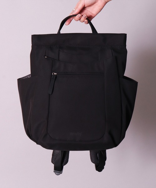 anello(アネロ)の「(LF)【anello】10ポケット 多収納 リュック(バックパック/リュック・レディース・ライトグレー/グレイッシュブルー/ブラック・ONE SIZE)」の10枚目の写真