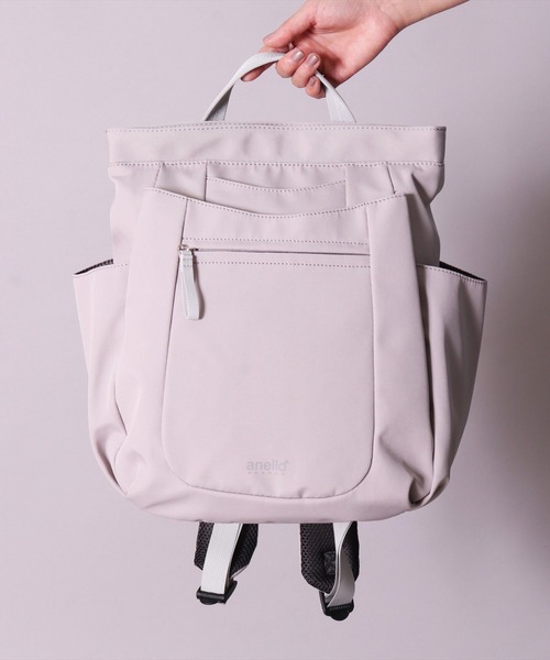 anello(アネロ)の「(LF)【anello】10ポケット 多収納 リュック(バックパック/リュック・レディース・ライトグレー/グレイッシュブルー/ブラック・ONE SIZE)」の12枚目の写真
