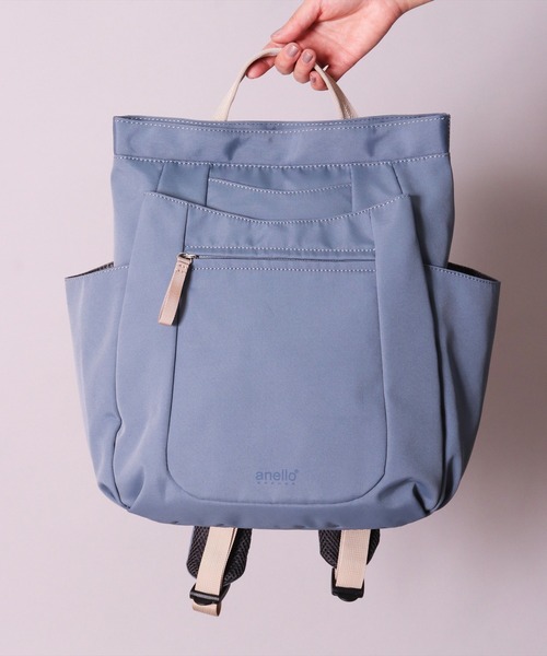 anello(アネロ)の「(LF)【anello】10ポケット 多収納 リュック(バックパック/リュック・レディース・ライトグレー/グレイッシュブルー/ブラック・ONE SIZE)」の16枚目の写真