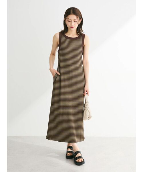 Sugar spoon（シュガースプーン）の「・SUGAR　SPOON　ボーダーアメスリワンピース（ワンピース・レディース・ブラック/カーキ/ブラウン・FREE）」の10枚目の写真