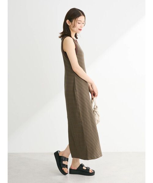 Sugar spoon（シュガースプーン）の「・SUGAR　SPOON　ボーダーアメスリワンピース（ワンピース・レディース・ブラック/カーキ/ブラウン・FREE）」の6枚目の写真