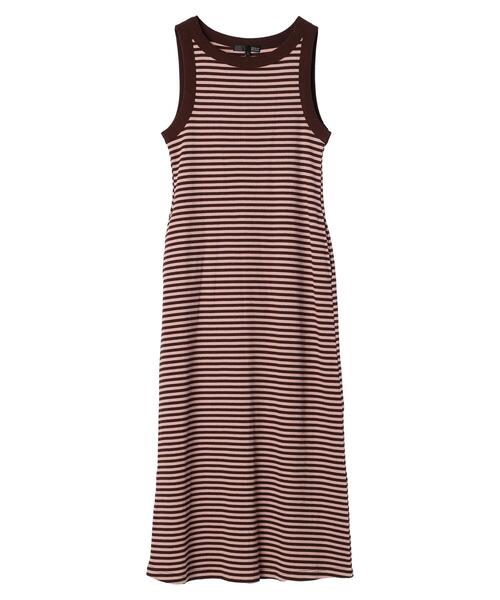 Sugar spoon（シュガースプーン）の「・SUGAR　SPOON　ボーダーアメスリワンピース（ワンピース・レディース・ブラック/カーキ/ブラウン・FREE）」の3枚目の写真