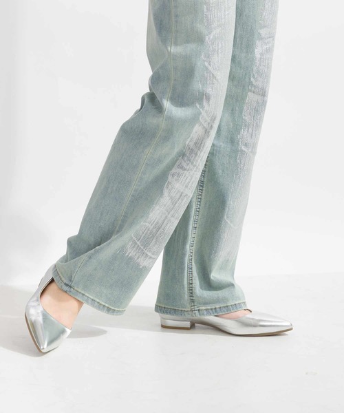 Lo-Fi（ローファイ）の「箔プリントストレートデニム（デニムパンツ・レディース・ブルー・L/M/S）」の12枚目の写真