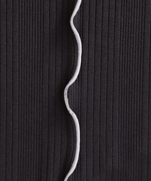 n'OrLABEL（ノアールレーベル）の「『配色メローランダムワンピース』（ワンピース・レディース・ブラウン/カーキ/ブラック・3L/S～Ｍ/L～LL）」の6枚目の写真