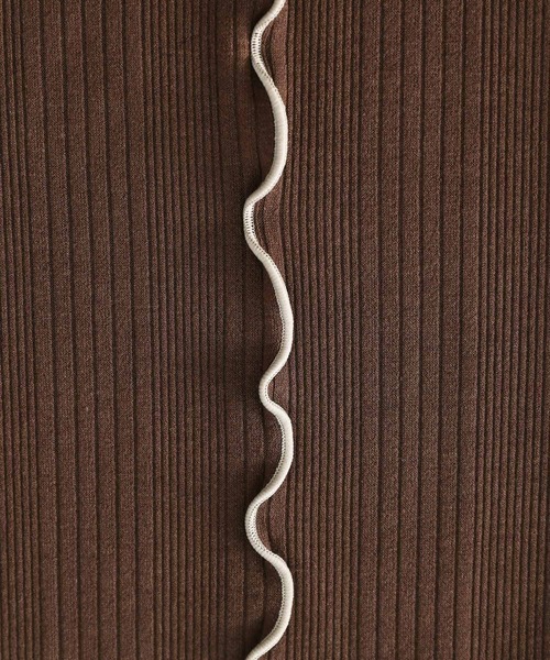 n'OrLABEL（ノアールレーベル）の「『配色メローランダムワンピース』（ワンピース・レディース・ブラウン/カーキ/ブラック・3L/S～Ｍ/L～LL）」の5枚目の写真