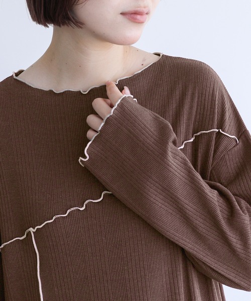 n'OrLABEL（ノアールレーベル）の「『配色メローランダムワンピース』（ワンピース・レディース・ブラウン/カーキ/ブラック・3L/S～Ｍ/L～LL）」の22枚目の写真