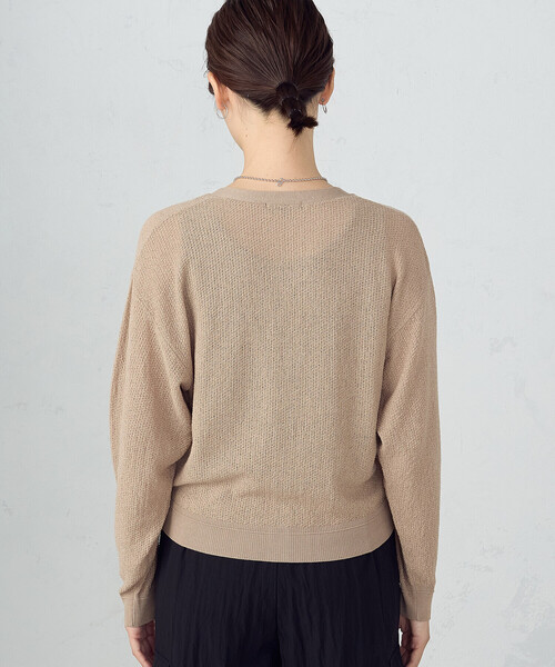 COMME CA ISM(コムサイズム)の「ブークレカーディガン(カーディガン/ボレロ・レディース・ブラック/ベージュ・LARGE/MEDIUM)」の9枚目の写真