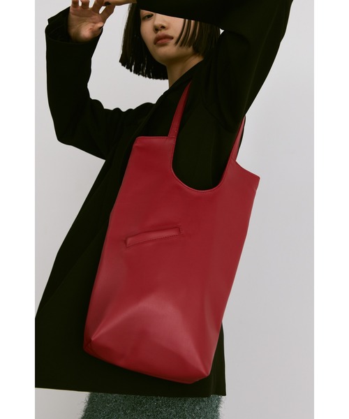 un/neu（アンノイ）の「ミニポケシンプルレクタングルトート（トートバッグ・レディース・シルバー/ブラック/グリーン/ブラウン/レッド・FREE）」の4枚目の写真