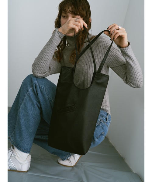 un/neu（アンノイ）の「ミニポケシンプルレクタングルトート（トートバッグ・レディース・シルバー/ブラック/グリーン/ブラウン/レッド・FREE）」の13枚目の写真