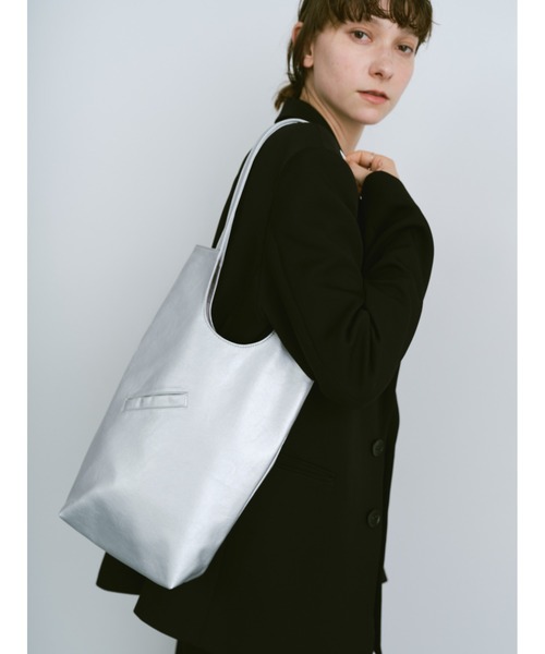 un/neu（アンノイ）の「ミニポケシンプルレクタングルトート（トートバッグ・レディース・シルバー/ブラック/グリーン/ブラウン/レッド・FREE）」の14枚目の写真