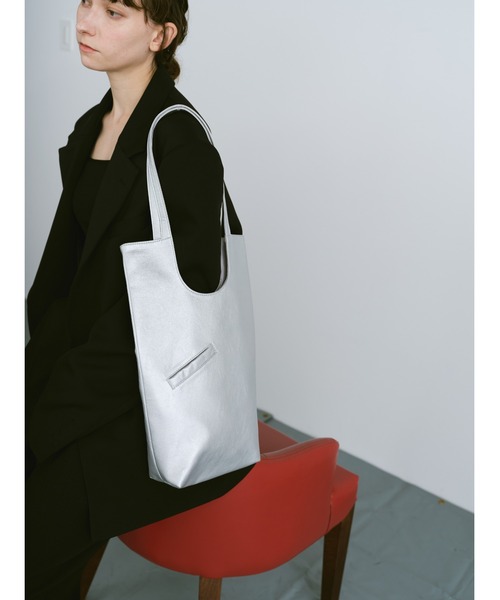 un/neu（アンノイ）の「ミニポケシンプルレクタングルトート（トートバッグ・レディース・シルバー/ブラック/グリーン/ブラウン/レッド・FREE）」の18枚目の写真