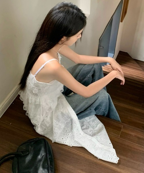 Ritomo De Ricco(リトモ・デ・リコ)の「Ritomo湘南スタイル カットワークパンチングレースワンピース(ワンピース・レディース・ホワイト・MEDIUM/LARGE)」の2枚目の写真