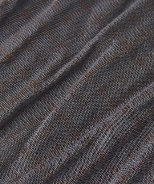 MONKEY TIME（モンキータイム）の「ガーメントダイ ダブルガーゼ チェック スカーフ（ストール/ショール・メンズ・オリーブ/ダークグレー・FREE）」の7枚目の写真