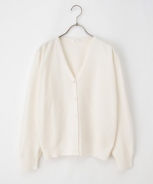 Honeys(ハニーズ)の「ヒアルロン酸Vカーデ(カーディガン/ボレロ・レディース・アイボリー/ブラック/ブルー/杢グレー/モカ・M/L/LL)」の16枚目の写真