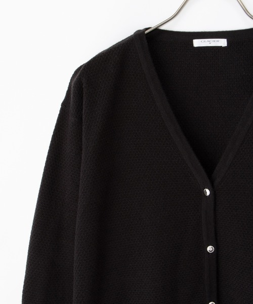 Honeys(ハニーズ)の「ヒアルロン酸Vカーデ(カーディガン/ボレロ・レディース・アイボリー/ブラック/ブルー/杢グレー/モカ・M/L/LL)」の19枚目の写真