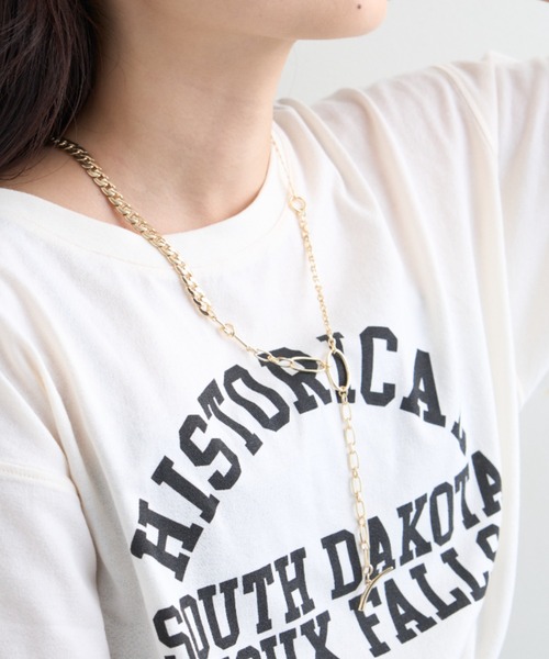 CIAOPANIC TYPY（チャオパニックティピー）の「lil2WAYMIXチェーンネックレス（ネックレス・レディース・シルバー/ゴールド・ONE SIZE）」の6枚目の写真