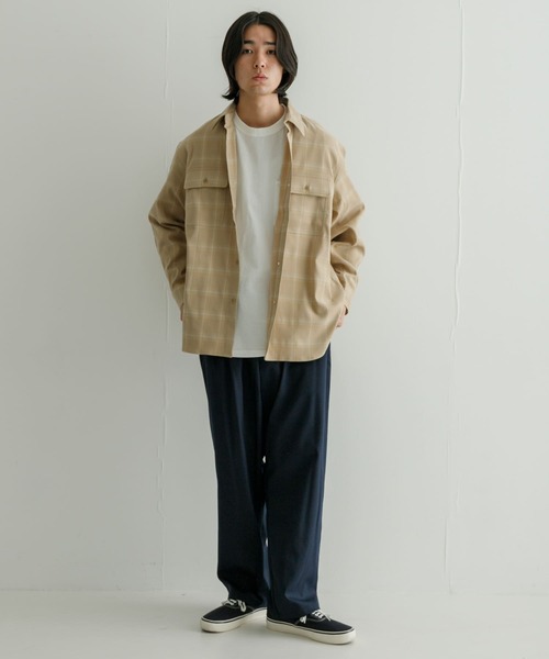 URBAN RESEARCH(アーバンリサーチ)の「『UR TECH』CHECK SHIRTS(シャツ/ブラウス・メンズ・ネイビー/ベージュ・LARGE/MEDIUM)」の7枚目の写真