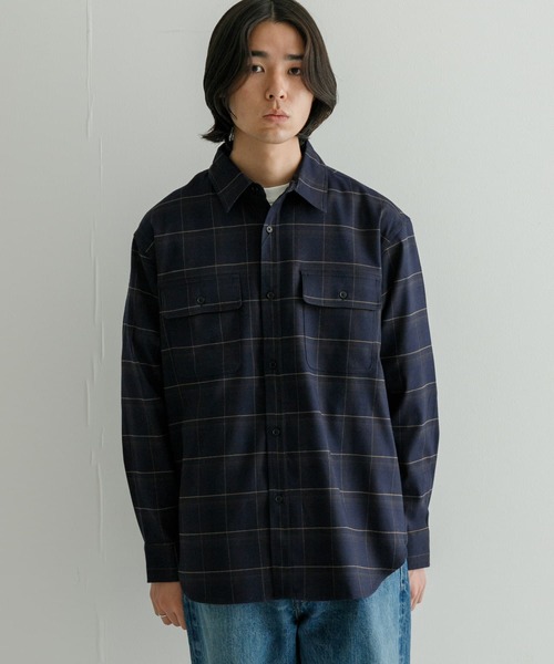 URBAN RESEARCH(アーバンリサーチ)の「『UR TECH』CHECK SHIRTS(シャツ/ブラウス・メンズ・ネイビー/ベージュ・LARGE/MEDIUM)」の9枚目の写真