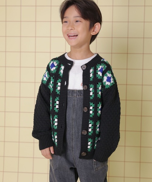 カーディガン　ボレロ　BABY Maison Kitsune（メゾンキツネ）の「BABY FOX PATCH COLOR BLOCK