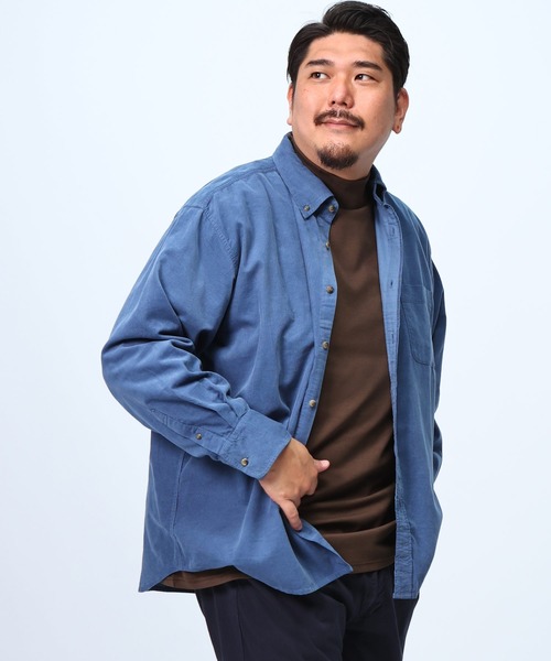 B&T CLUB（ビーティークラブ）の「コーデュロイ ボタンダウン 長袖シャツ（シャツ/ブラウス・メンズ・アイボリー/ブラック/カーキ/ワイン/ブルー/ブラウン/ダークグレー/ネイビー・X4(8L～9L)/X1(3L～4L)/X5(9L～10L)/X2(4L～5L)/X3(6L～7L)）」の15枚目の写真
