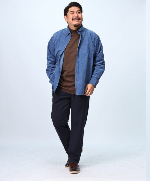 B&T CLUB（ビーティークラブ）の「コーデュロイ ボタンダウン 長袖シャツ（シャツ/ブラウス・メンズ・アイボリー/ブラック/カーキ/ワイン/ブルー/ブラウン/ダークグレー/ネイビー・X4(8L～9L)/X1(3L～4L)/X5(9L～10L)/X2(4L～5L)/X3(6L～7L)）」の13枚目の写真