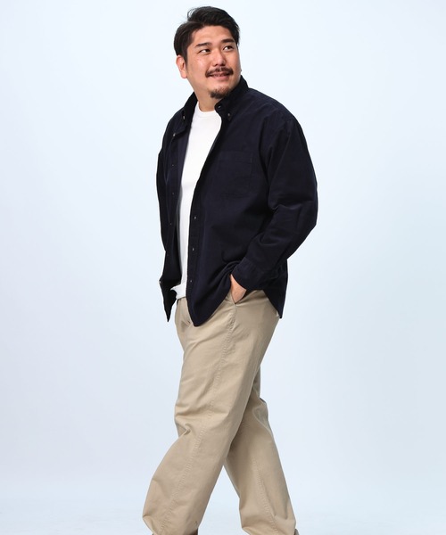 B&T CLUB（ビーティークラブ）の「コーデュロイ ボタンダウン 長袖シャツ（シャツ/ブラウス・メンズ・アイボリー/ブラック/カーキ/ワイン/ブルー/ブラウン/ダークグレー/ネイビー・X4(8L～9L)/X1(3L～4L)/X5(9L～10L)/X2(4L～5L)/X3(6L～7L)）」の10枚目の写真