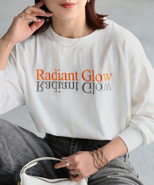 セール】反転ロゴ刺繍ロンT（Tシャツ/カットソー）｜Riberry