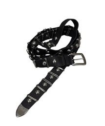 DIG YOUR OWN GRAVE | ストリートファッション DIG YOUR OWN GRAVE ディグ ユア オウン グレイブ HARD INSTALL LONG BELT ハードインストールロングベルト レザーベルト スタッズベルト 黒ベルト 韓国ファッション 韓国 ストリート(ベルト)