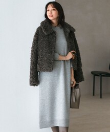 【洗える】カシミヤブレンド ニットワンピース