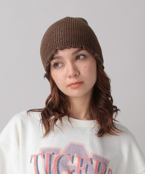 FOREVER 21（フォーエバー トゥエンティーワン）の「【2024FW】ダメージニットビーニー（ニットキャップ/ビーニー・レディース・ブラウン/ブラック・FREE）」の15枚目の写真