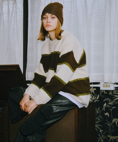 FOREVER 21（フォーエバー トゥエンティーワン）の「【2024FW】ダメージニットビーニー（ニットキャップ/ビーニー・レディース・ブラウン/ブラック・FREE）」の14枚目の写真