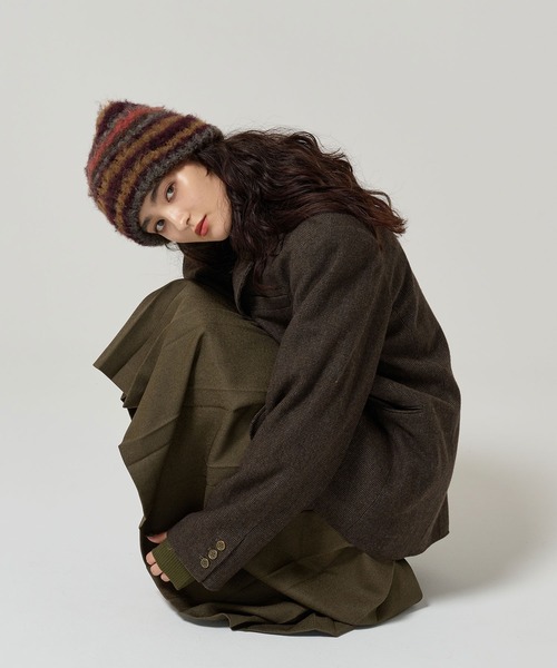 TINA:JOJUN(ティーナジョジュン)の「ウールミックス チェックジャケット TINA:JOJUN(テーラードジャケット・レディース・キャメル/カーキ・M)」の17枚目の写真