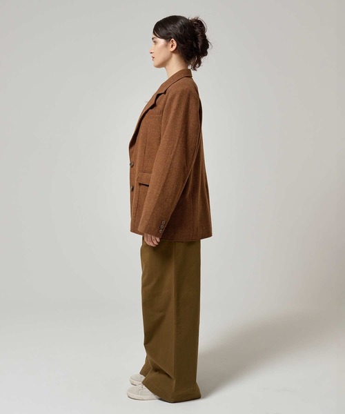 TINA:JOJUN(ティーナジョジュン)の「ウールミックス チェックジャケット TINA:JOJUN(テーラードジャケット・レディース・キャメル/カーキ・M)」の20枚目の写真