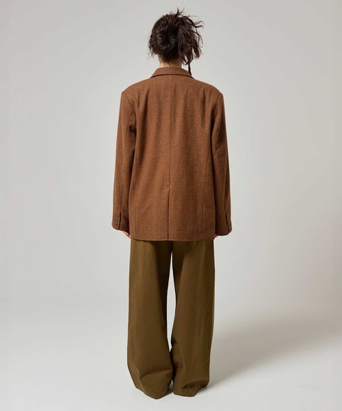 TINA:JOJUN(ティーナジョジュン)の「ウールミックス チェックジャケット TINA:JOJUN(テーラードジャケット・レディース・キャメル/カーキ・M)」の21枚目の写真