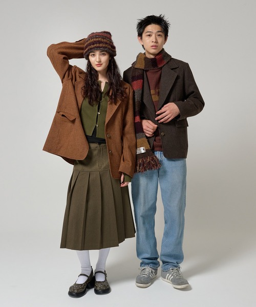 TINA:JOJUN(ティーナジョジュン)の「ウールミックス チェックジャケット TINA:JOJUN(テーラードジャケット・レディース・キャメル/カーキ・M)」の22枚目の写真