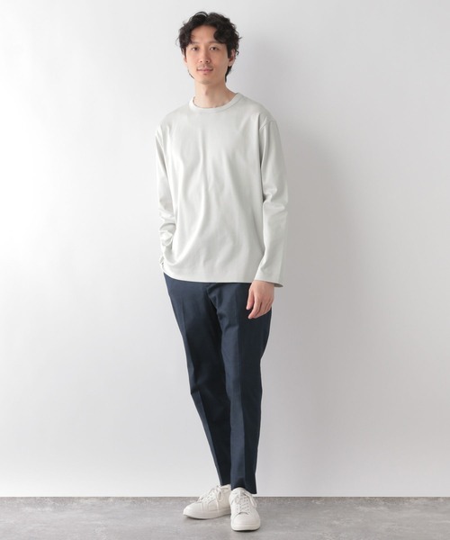 【新品未使用】CHIEKO+ 長袖バックラインカットソー ホワイト36 セール】リッチクリーンTEE/長袖/116236（Tシャツ/カットソー