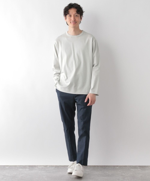 GLOBAL WORK(グローバルワーク)の「リッチクリーンTEE/長袖/116236(Tシャツ/カットソー・メンズ・ライトグレー/ホワイト・SMALL/MEDIUM/LARGE/X-LARGE)」の9枚目の写真