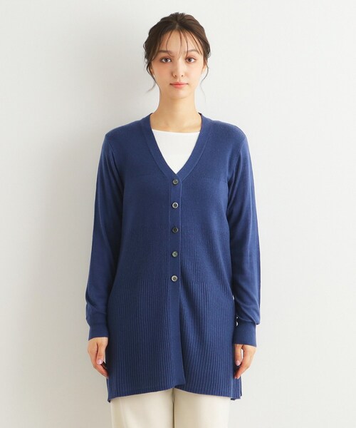 LAURA ASHLEY（ローラアシュレイ）の「【ウール混】バックリボン ロングカーデ（カーディガン/ボレロ・レディース・ベージュ/ライトグレー系9/ブラウン系・40/38）」の13枚目の写真