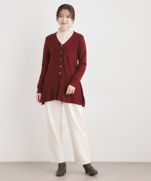 LAURA ASHLEY（ローラアシュレイ）の「【ウール混】バックリボン ロングカーデ（カーディガン/ボレロ・レディース・ベージュ/ライトグレー系9/ブラウン系・40/38）」の22枚目の写真